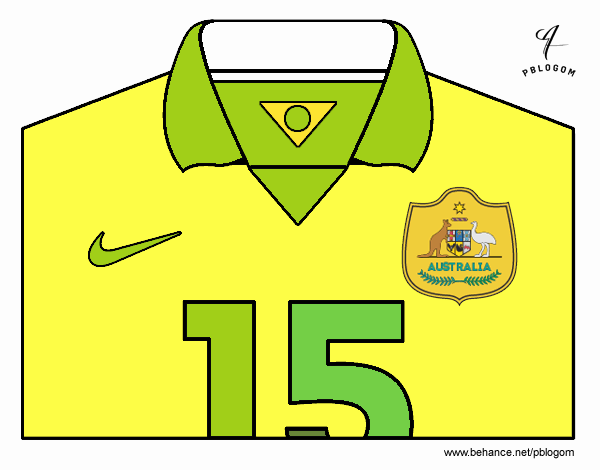 Camiseta del mundial de fútbol 2014 de Australia