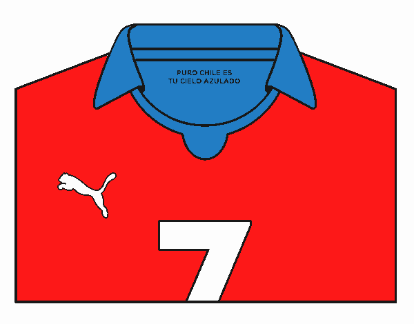 Camiseta del mundial de fútbol 2014 de Chile