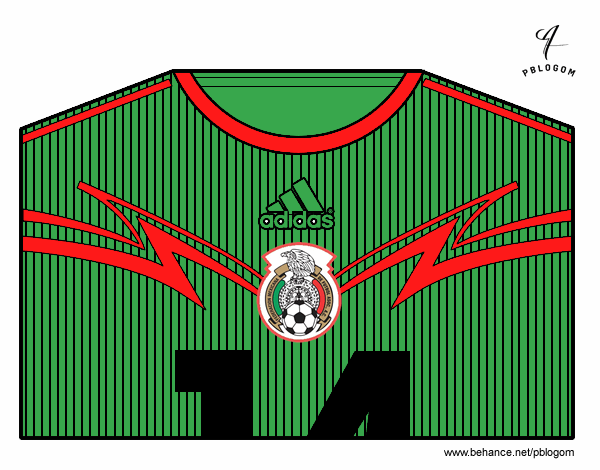 Camiseta del mundial de fútbol 2014 de México