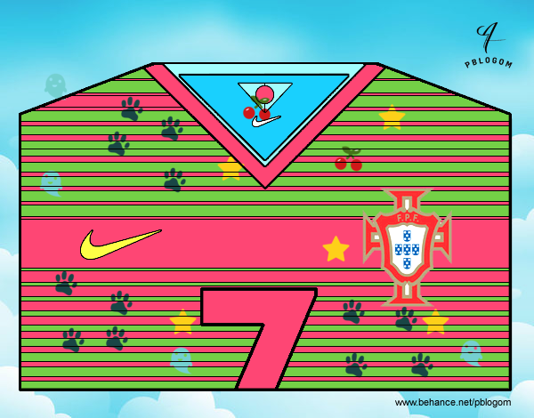 Camiseta del mundial de fútbol 2014 de Portugal