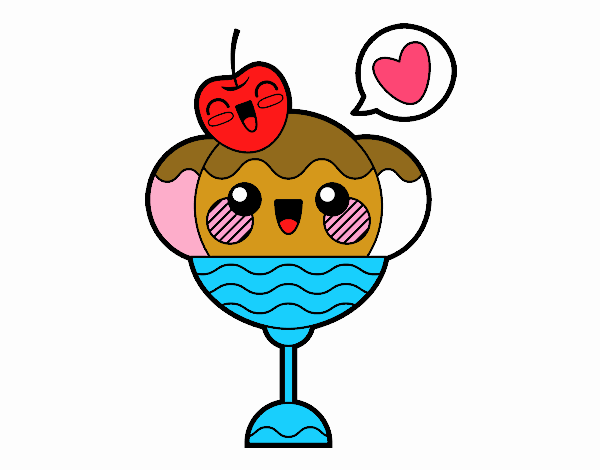 Copa de helado kawaii