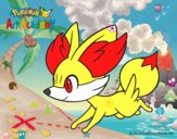 Fennekin corriendo