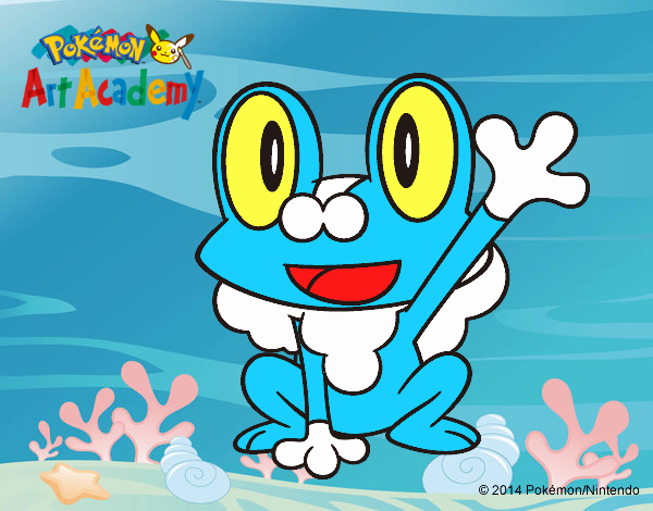 Froakie saludando