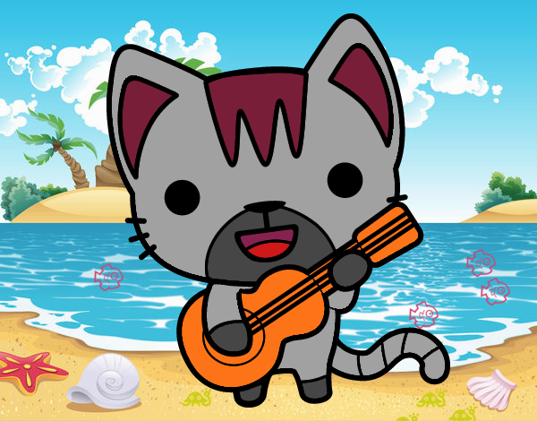 Gato guitarrista