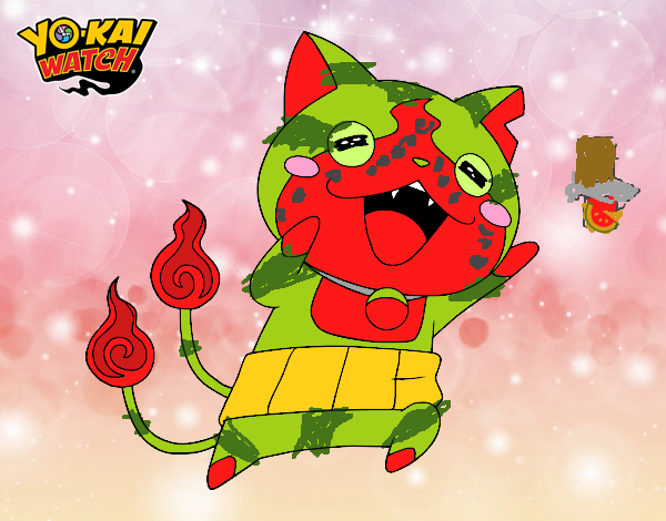 Jibanyan super feliz