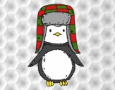 Pingüino con gorro