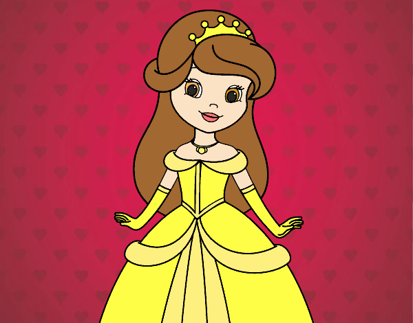 Dibujo Princesa bella pintado por Marlina