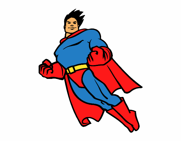 Dibujo Superman volando pintado por sanyo