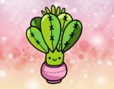 Dibujo Un cactus con flor pintado por yaji