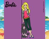 Barbie con cazadora de cuadros