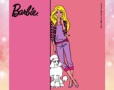 Barbie con cazadora de cuadros