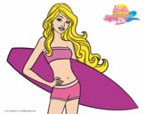 Barbie con tabla de surf