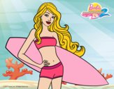 Barbie con tabla de surf