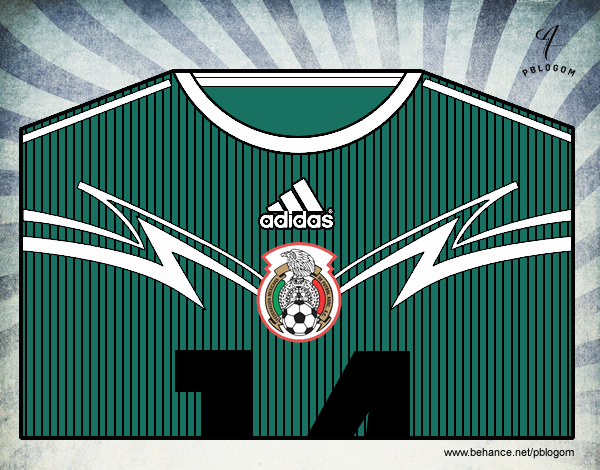 Camiseta del mundial de fútbol 2014 de México