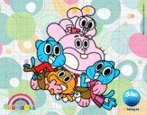 Gumball y amigos contentos