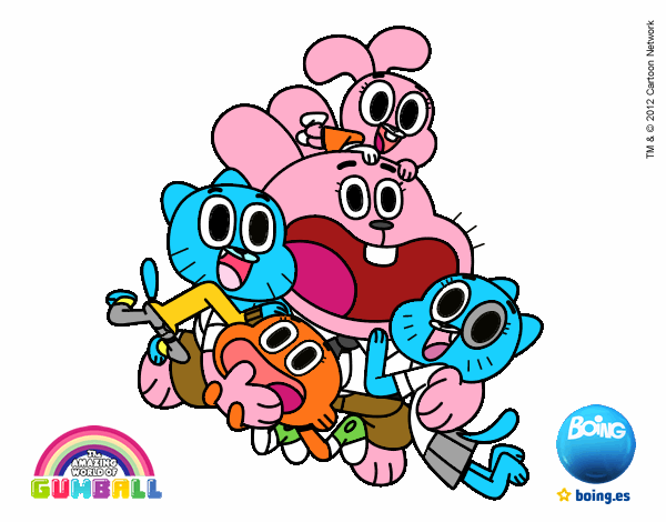 Gumball y amigos contentos