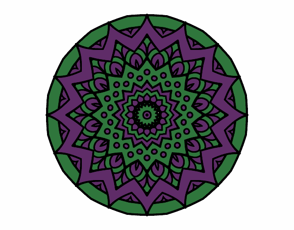 Dibujo Mandala creciente pintado por esbetyzz