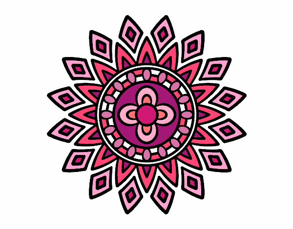 Dibujo Mandala destellos pintado por esbetyzz