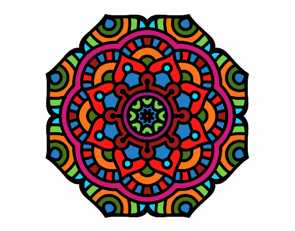 Dibujo Mandala flor conceptual pintado por esbetyzz