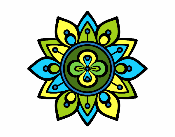 Dibujo Mandala flor de loto pintado por esbetyzz