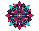 Dibujo Mandala flor sencilla pintado por esbetyzz