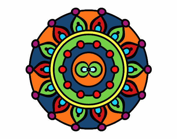 Dibujo Mandala meditación pintado por esbetyzz