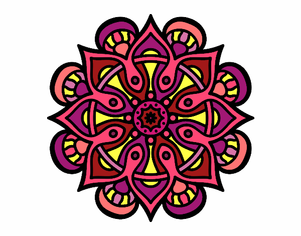 Dibujo Mandala mundo árabe pintado por esbetyzz