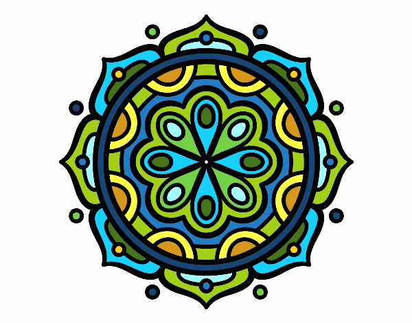 Dibujo Mandala para meditar pintado por esbetyzz