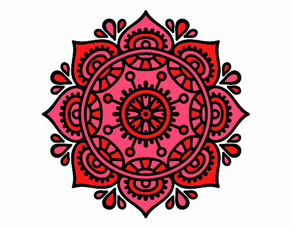 Dibujo Mandala para relajarse pintado por esbetyzz