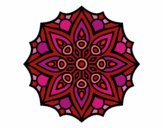 Dibujo Mandala simetría sencilla pintado por esbetyzz