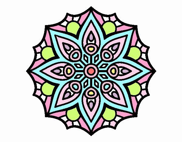 Mandala simetría sencilla