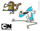 Mordecai y Rigby karatekas