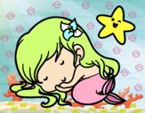 Sirenita chibi durmiendo