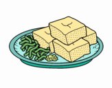 Dibujo Tofu con verduras pintado por jhuliana