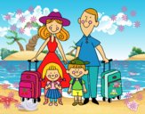 Una familia de vacaciones