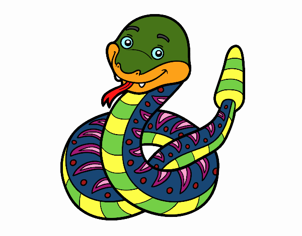 Una serpiente de cascabel