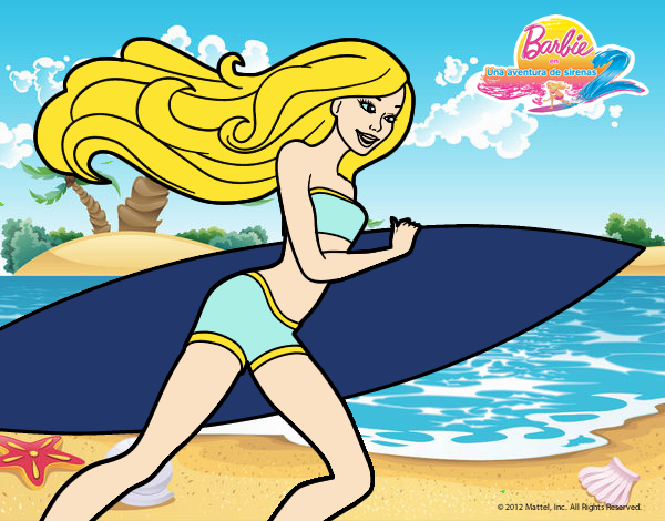 Barbie corre al agua