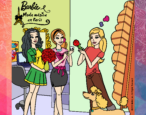 Dibujo Barbie de compras con sus amigas pintado por Ramon45