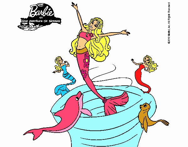 Barbie sirena contenta