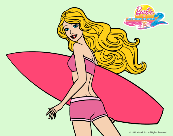 Barbie surfera