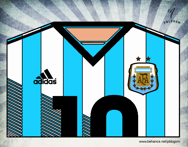 Camiseta del mundial de fútbol 2014 de Argentina