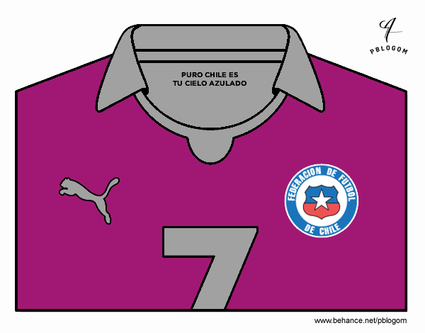 Camiseta del mundial de fútbol 2014 de Chile