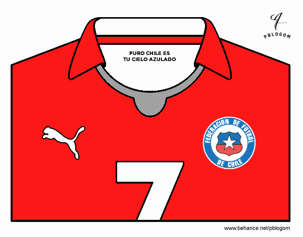 Camiseta del mundial de fútbol 2014 de Chile