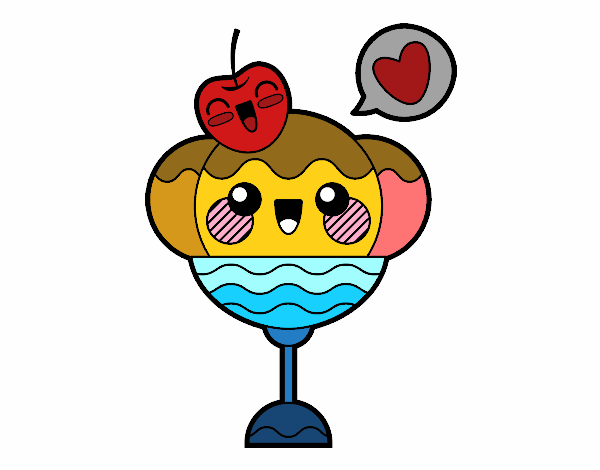 Copa de helado kawaii