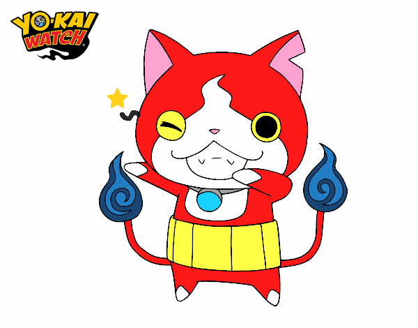 jibanyan guiñando