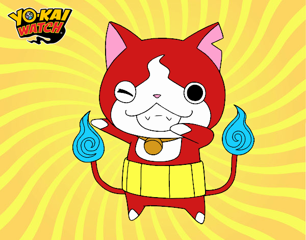 Jibanyan guiñando el ojo