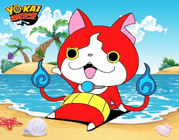 Jibanyan saludando