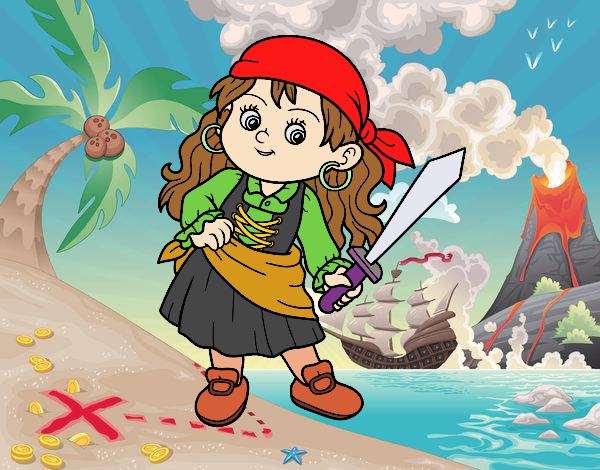 Dibujo La chica pirata pintado por Ramon45