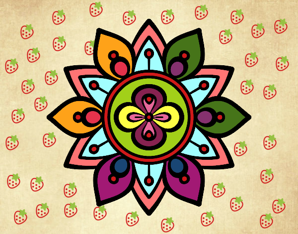 Dibujo Mandala flor de loto pintado por sofiydam