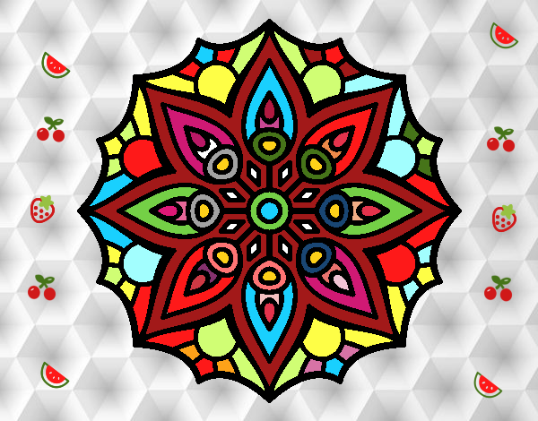 Mandala simetría sencilla